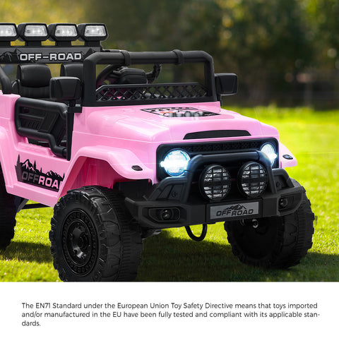 Mazam Ride on Car Electric Jeep Bluetooth Pink