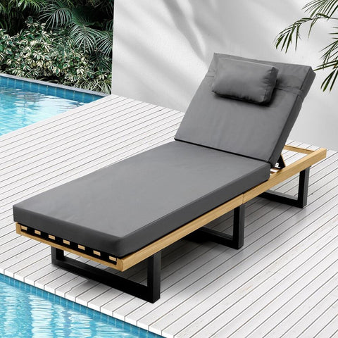 Livsip Sun Lounge Outdoor Lounger Grey