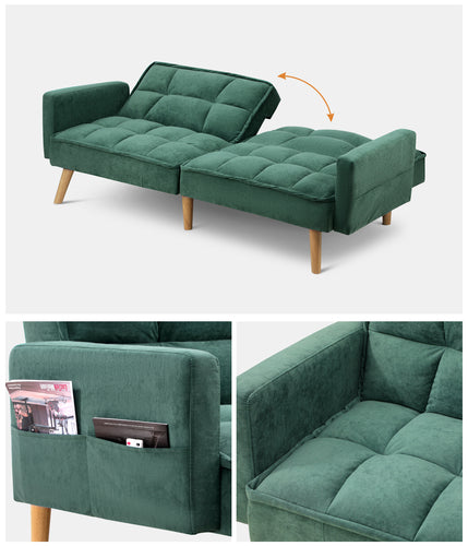 Sofa Bed Velvet 3-Seater