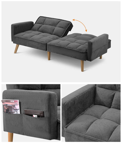 Sofa Bed Velvet 3-Seater