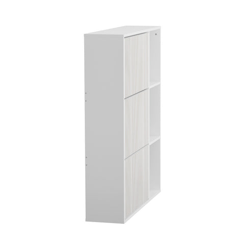 Shoe Rack Storage Cabinet with Display Shelves White