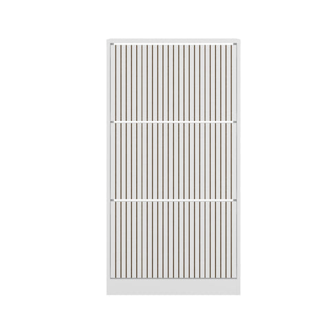 Shoe Rack Storage Cabinet 3 Compartments White