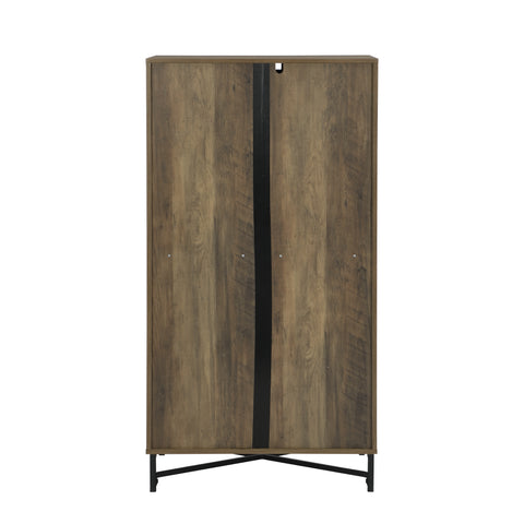 Austin Chest 4 drawers woodgrain and black