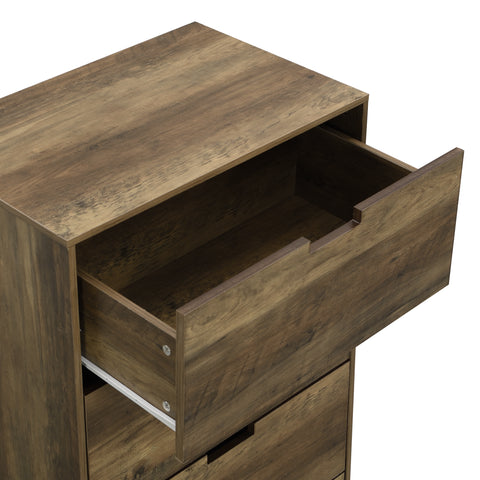Austin Chest 4 drawers woodgrain and black