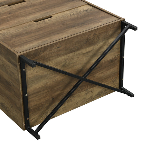 Austin Chest 4 drawers woodgrain and black