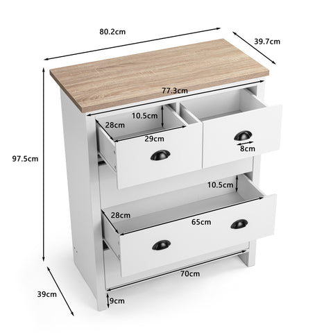 Chest of Draws Hampton 5 Drawer