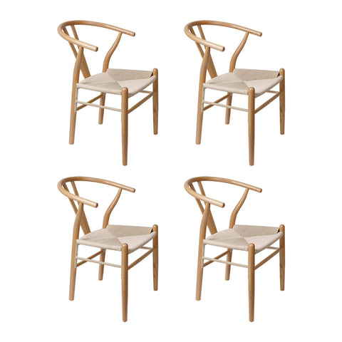 Levede 4x Dining Chairs Wooden Hans-1966287380411453440