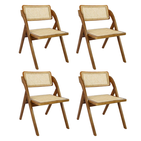 Levede 4X Foldable Rattan Dining Chairs-1966287368076005376