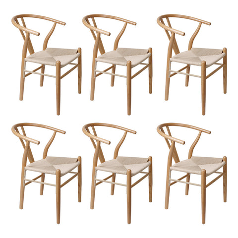 Levede 6x Dining Chairs Wooden Hans-1966287380625362944