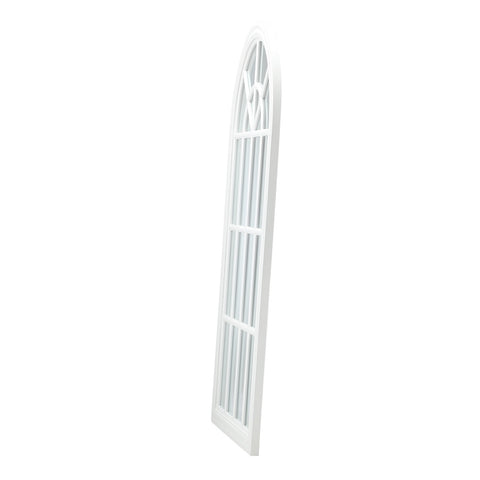 Wooden Window Mirror Arched Wall Mirrors 130x70cm White