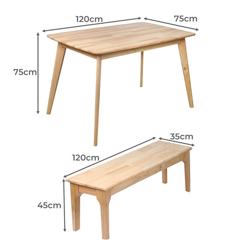 Levede Dining Sets 1XTable+1XBench Chair-1954802999683584002
