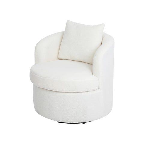 Levede Fleece Swivel Chair-1954802380256186368