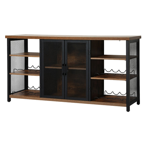 Levede Bar Cabinet Buffet Sideboard Walnut-1954802987327164416