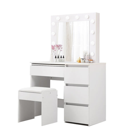 Levede Dressing Table Vanity Set Stool-1954802330440437760