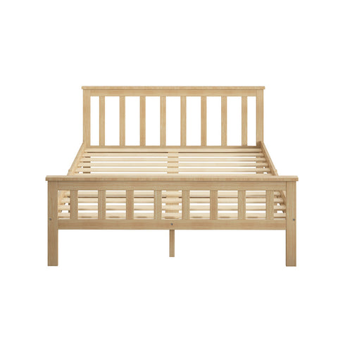 Levede Wooden Bed Frame Queen Size Mattress Natural-1954802925381488641