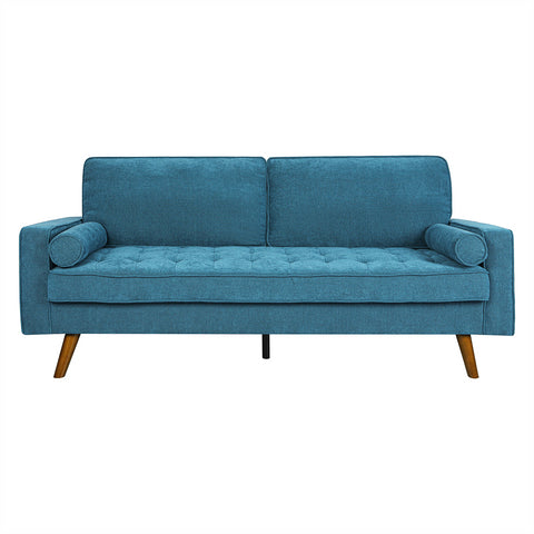 Levede Fabric Sofa Armchair 3 Seater Couch Blue 191cm Wide-1864184596522995713