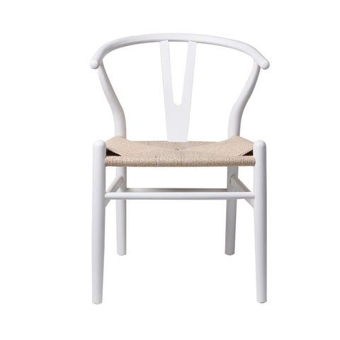 Levede 2x Dining Chairs Wooden Hans White-1954802981002153985