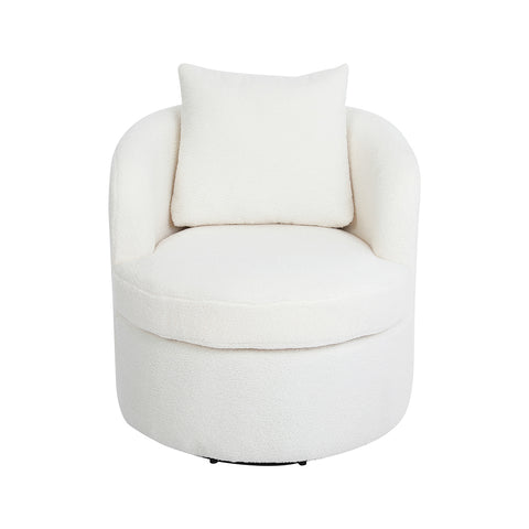 Levede Fleece Swivel Chair-1954802380256186369