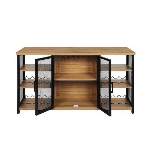 Levede Bar Cabinet Buffet Sideboard Oak-1954802987104866305