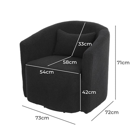 Levede Fleece Rocking Chair-1954802380457512962