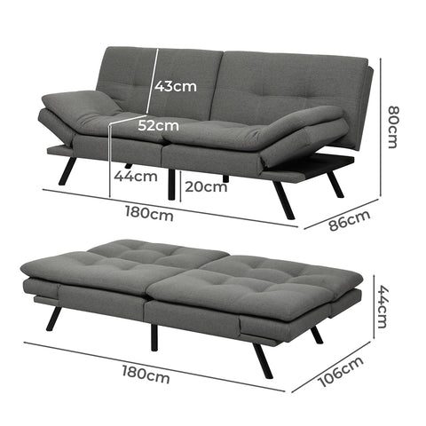 Levede Sofa Bed Futon Recliner Lounge-1954802387113873410