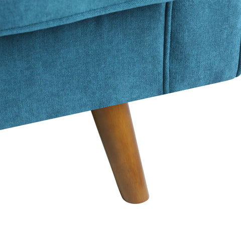 Levede Fabric Sofa Armchair 3 Seater Couch Blue 191cm Wide-1954802588826341379