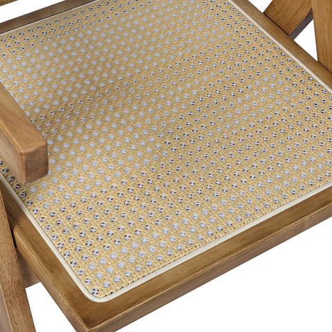 Levede 2x Dining Chair Solid Wood Rattan Natural-1954802993522151427