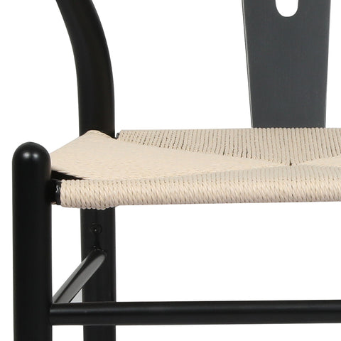 Levede 4x Dining Chairs Wooden Hans Black-1966287363428716547