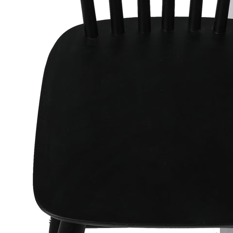 Levede 2x Dining Chairs Kitchen Winsor Black-1954802978070335493