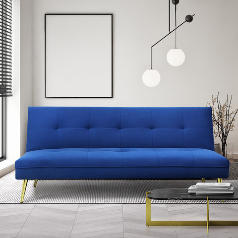Levede Sofa Bed Convertible Velvet 3 Seater-1954802387290034182