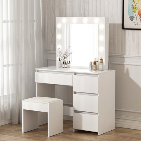 Levede Dressing Table Vanity Set Stool-1954802330440437767