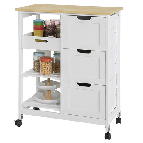 Kitchen Trolley 3 drawers 2 shelves