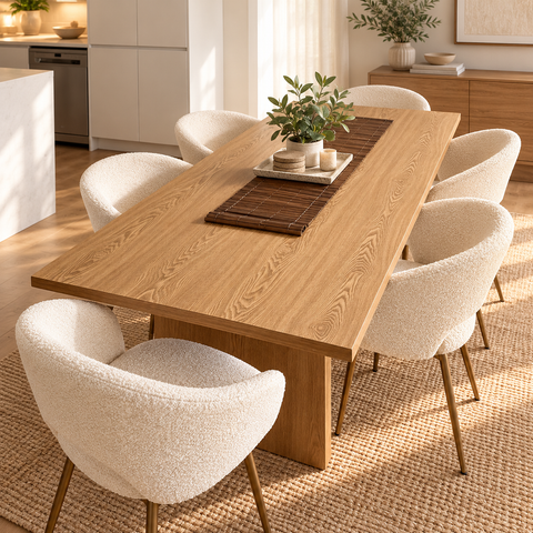 Jasmine 180cm Dining Table Rectangular Timber Natural