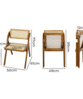 Levede 4X Foldable Rattan Dining Chairs-1966287368076005378