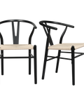 Levede 6x Dining Chairs Wooden Hans Black-1966287363630043144