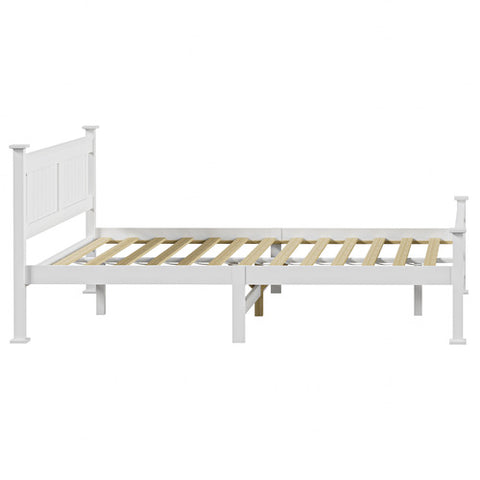 Bed Frame Queen Size Wooden White RIO