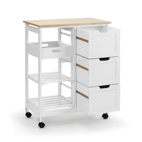 Kitchen Trolley 3 drawers 2 shelves