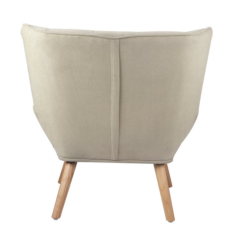 Armchair Fabric Upholstered Tub Chair Beige
