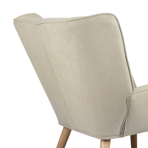 Armchair Fabric Upholstered Tub Chair Beige