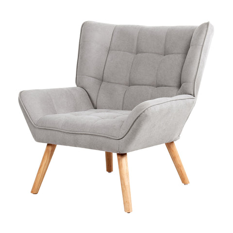 Armchair Fabric Upholstered Tub Chair Grey