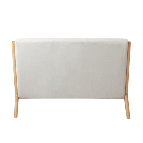 Armchair Couch Pillows 2 Seater Fabric Beige