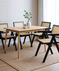 Levede 4x Black Wicker Armchair Dining Chair-1966287371590832135