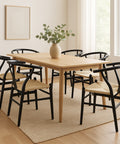 Levede 6x Dining Chairs Wooden Hans Black-1966287363630043143