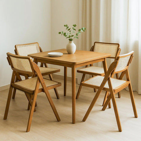 Levede 4X Foldable Rattan Dining Chairs-1966287368076005383