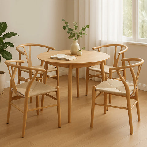 Levede 4x Dining Chairs Wooden Hans-1966287380411453447