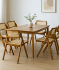 Levede 6X Foldable Rattan Dining Chairs-1966287368277331975