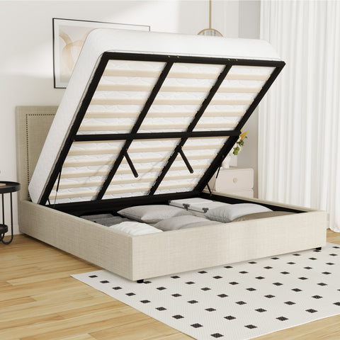 Bed Frame King Size Gas Lift Base Storage ADI