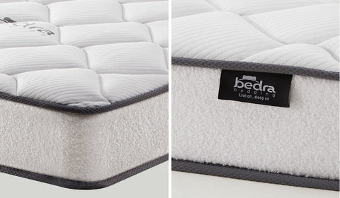 Bed Frame with Mattress Single Size Pink Velvet