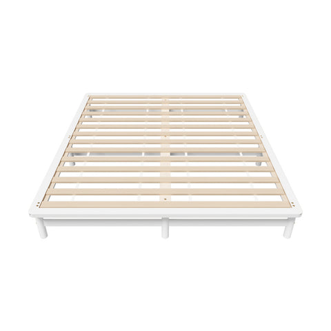 Wooden Bed Frame King Size Solid Pine Wood White