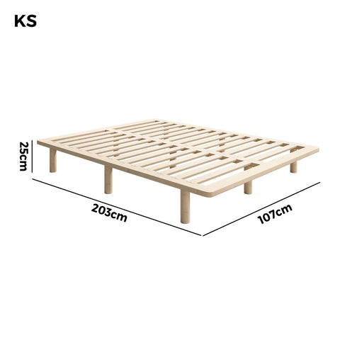 Bed Frame King Single Wooden Bed Base